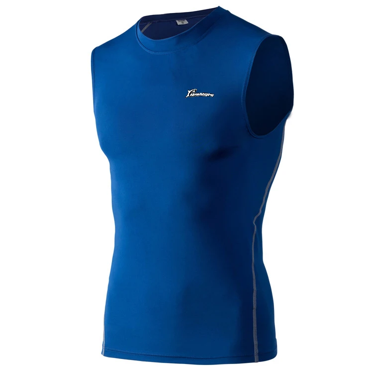 Быстросохнущая спортивная мужская рубашка без рукавов, одноцветная майка для бега, топы для бодибилдинга, спортивная одежда для фитнеса, тренировки, плотный жилет - Цвет: L