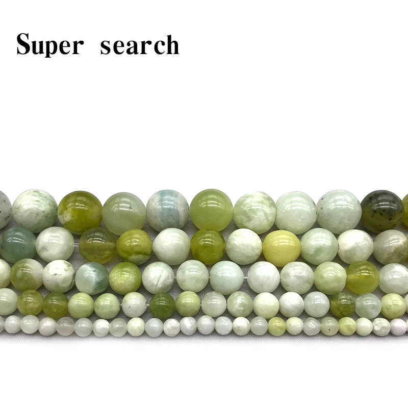 

Natural White Green Chalcedony 4-12mm round loose bead bracelet necklace earrings making jewelry craft finding handmade material