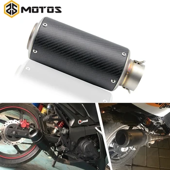 

ZS-MOTOS 60mm Motorcyle Exhaust Pipe Exhaust Slip On For Kawasaki Z750 Z800 Z1000 NINJA250 for Kawasaki TMAX530 KTM EXC ATV