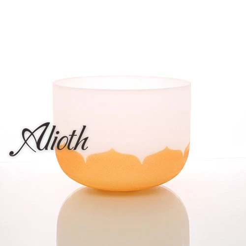 

13 Inch Lotus Pattern Design D Note Crystal Singing Bowl for Sacral Chakra Balancing/Yoga/Meditation/Sound Therapy