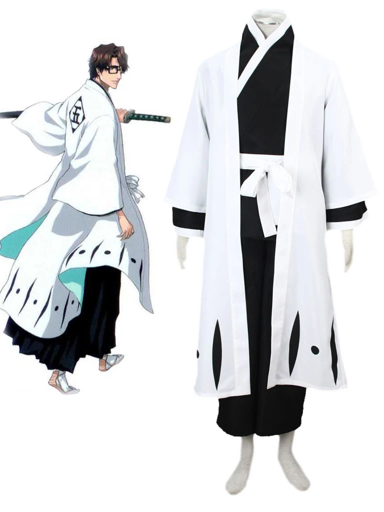 Бесплатная доставка Bleach Gotei трижды Sosuke Aizen капитан 5-го дивизия проводники душ