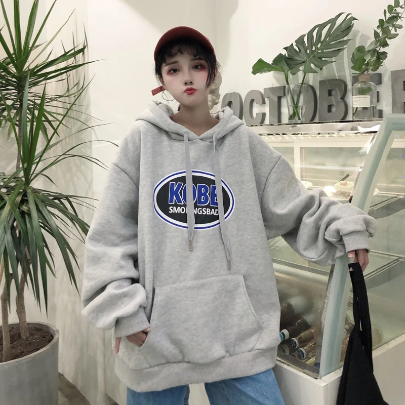 YouGeMan модная уличная хип хоп толстовка женская зимняя Корейская Ulzzang Harajuku