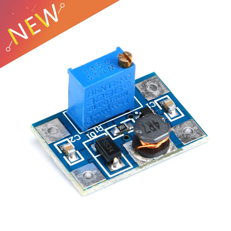 

10Pcs Smart Electronics 2-24V to 2-28V 2A DC-DC SX1308 Step-UP Adjustable Power Module Step Up Boost Converter