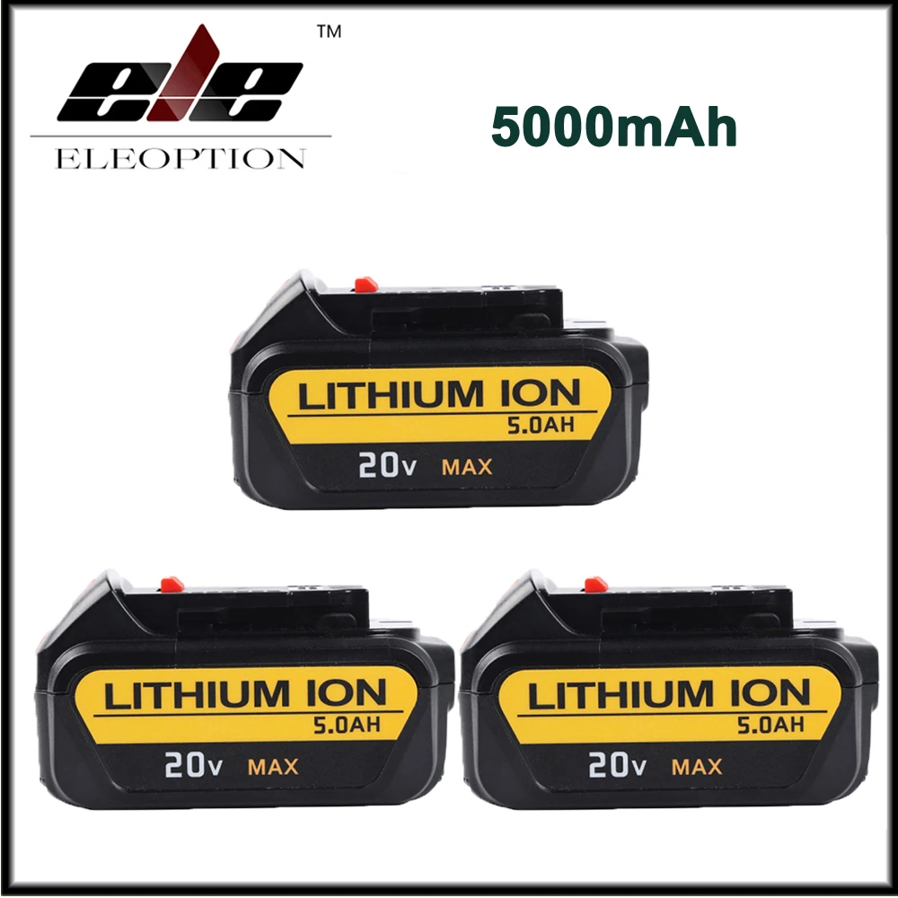 

3x 20V 5000mAh Li-ion For Replacement Battery for DCB200 DCB181 DCB182 DCB201 DCB204-2 DCD740
