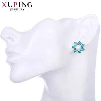 

Xuping Earrings Luxury Crystals from Swarovski Cute Leaf Rotation Stitching Jewelry for Women Gift S142.4-96131