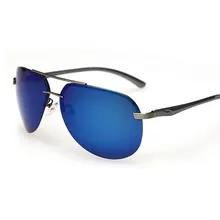 Из магниевого сплава пилот поляризованные очки без оправы Для мужчин Polaroid вождения солнцезащитные очки Для мужчин модные очки ретро де золь