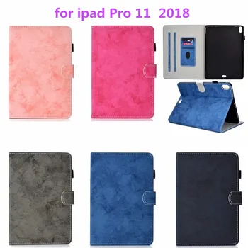 

Luxury PU Leather Case For iPad Pro 11 2018 Soft TPU Back Cover For Apple iPad Pro 2018 11 inch Tablet Stand Case With Card Slot