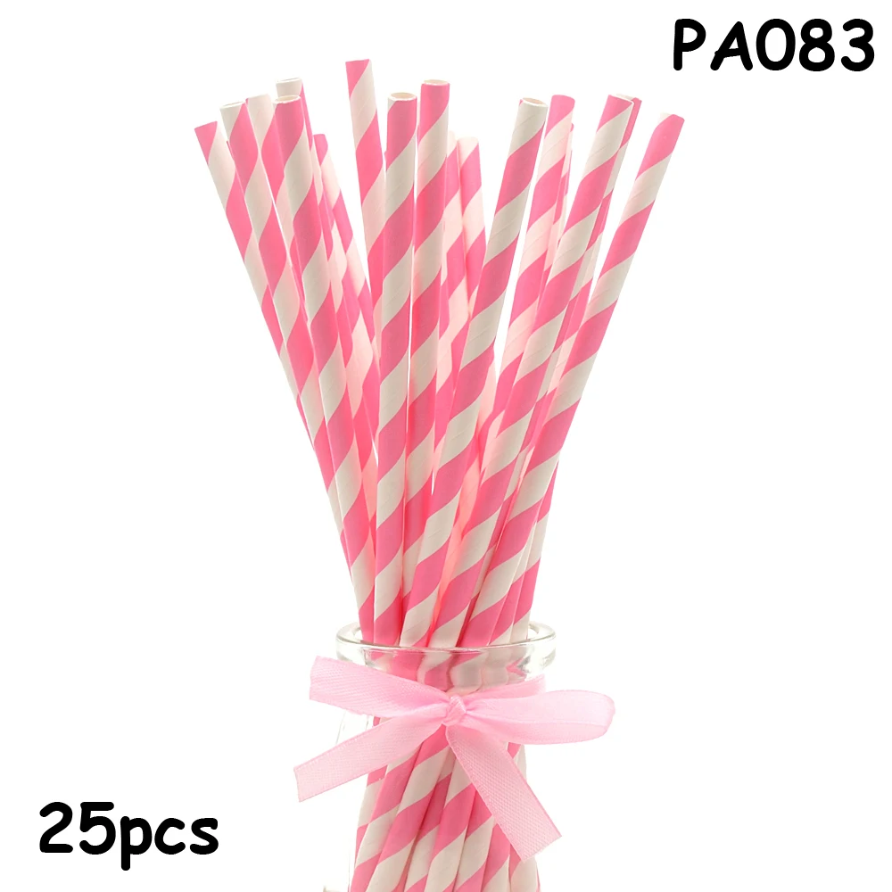 25pcs Drinking Paper Straws Gold Heart Star Stripe Paper Straws For Birthday Baby Shower Decoration Gift Party Event Supplies - Цвет: PA083