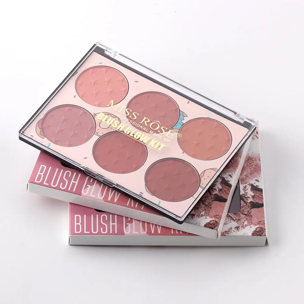 6 Colors Blush Palette Face Mineral Pigment Powder Natural Makeup Eyeshadow Charming Color Contour Shadow Professional