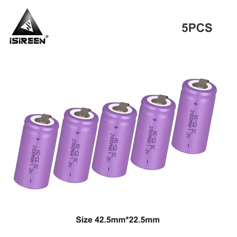 SC Ni-CD 1 2 V 2000mAh аккумуляторные батареи DIY блоки Subc Ni аккумулятор CD