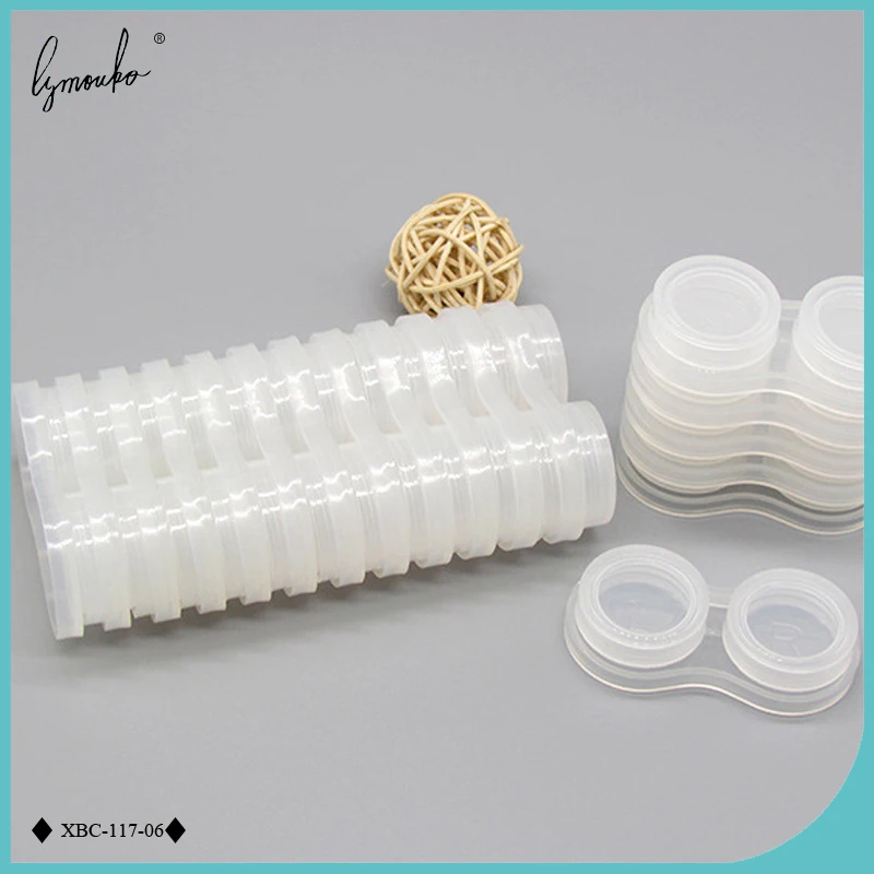 

Lymouko 2pcs/Lot Transparent Display Convenient Contact Lens Case for Eyes Care Box Container Kit Holder Eyewear Accessories