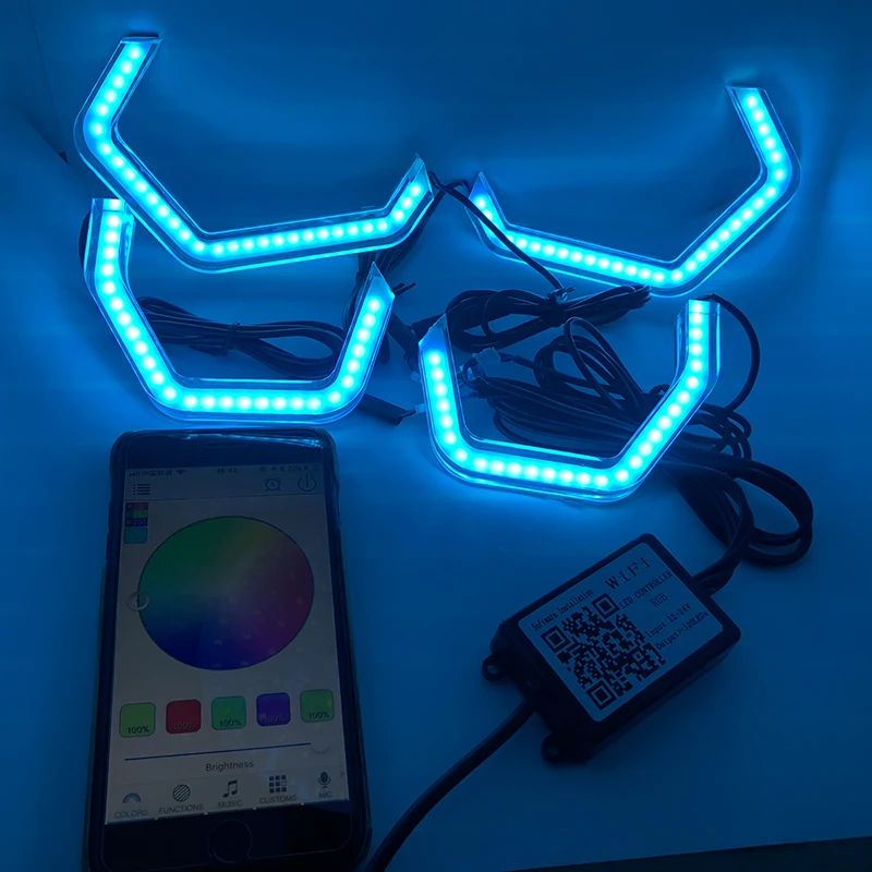 Wifi RGB многоцветная концепция M4 Знаковый Стиль Кристалл светодиодный Ангел глаз наборы для BMW 2 серии M235i 220i 228i 218i M240i 230i 225i