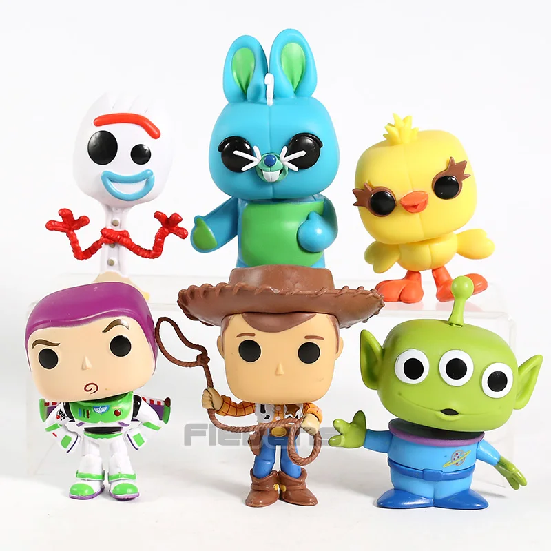 История игрушек 4: Вуди Базз Лайтер Джесси бульсей Slinkydog Forky Ducky Bunny Rex Lotso Hamm Alien мини