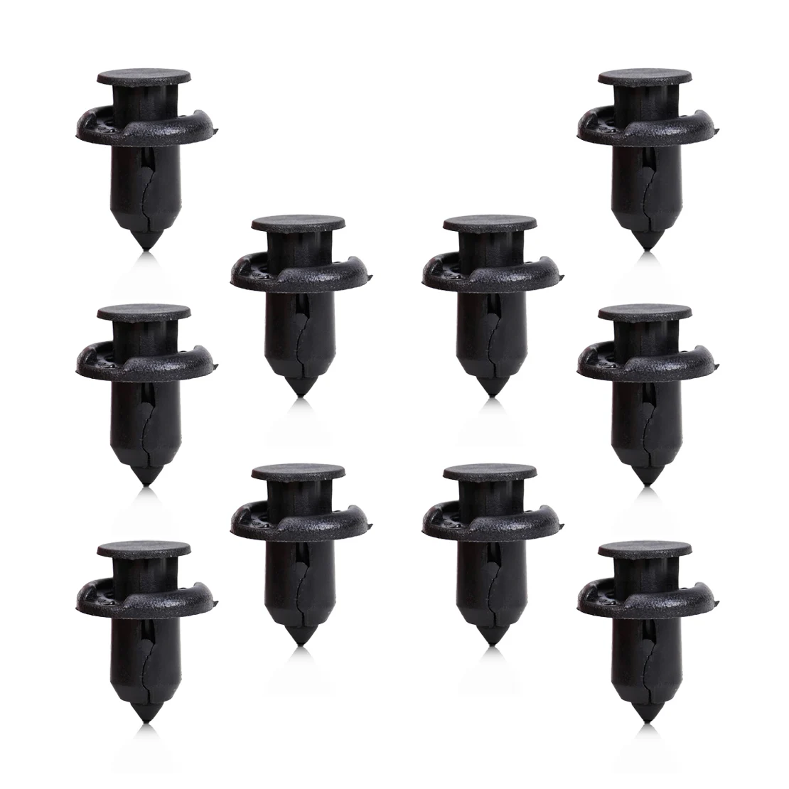 CITALL 10X Black Cars Push type Nylon Bumper Fender Hood Retainer Clips Fasteners For Honda