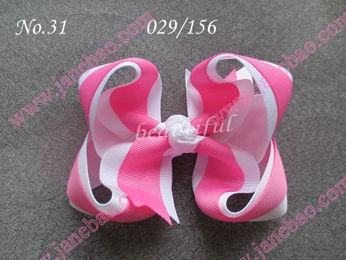 

free shipping 2017 Newest 500pcs 4.5" 2 tone hair bow clip girl hair accessories popular girl hair clips