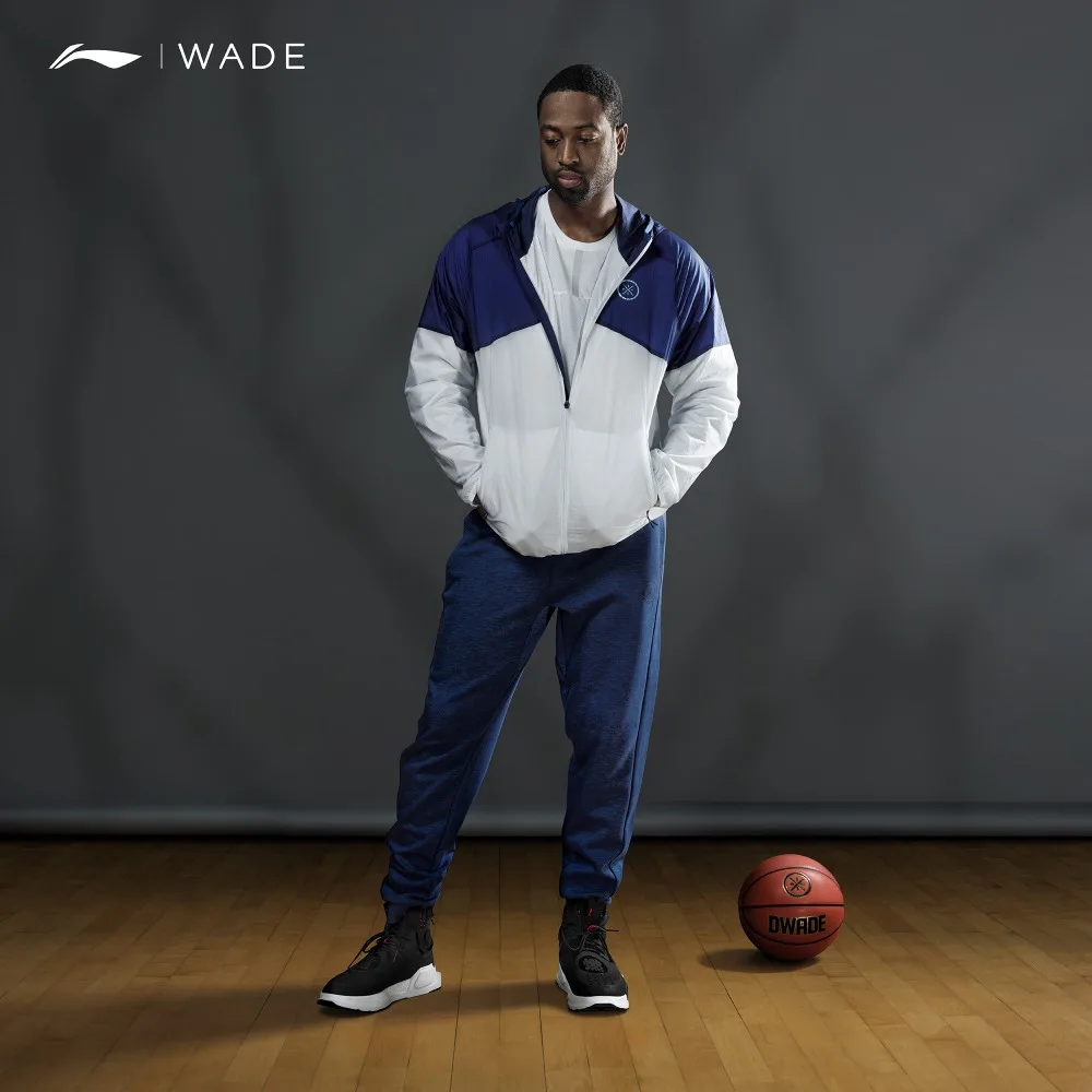 Li-Ning, мужские спортивные штаны серии Wade, 66% хлопок, 34% полиэстер, обычная посадка, на завязках, спортивные штаны, брюки AKLP133 MKY448