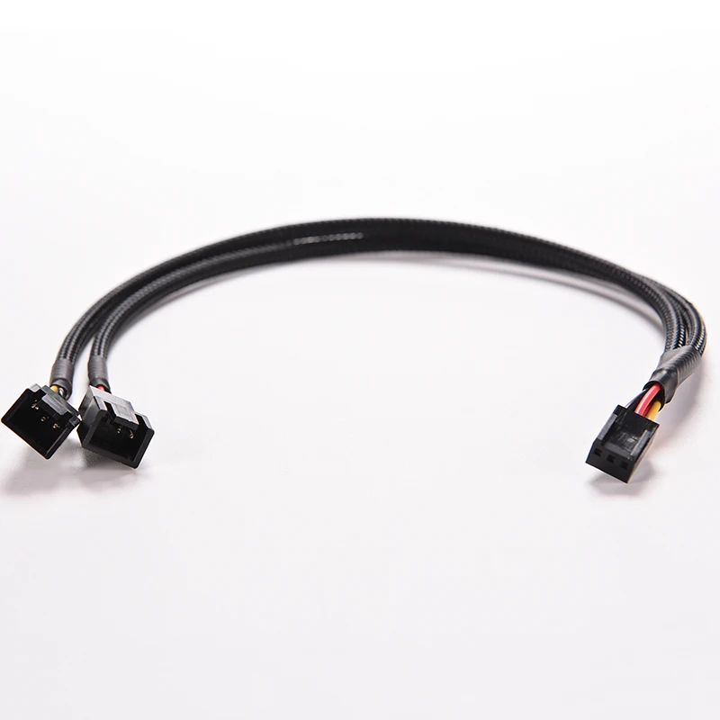 3Pin Female Y Splitter to Dual 3 Pin Male Mainboard Power Cable Adapter