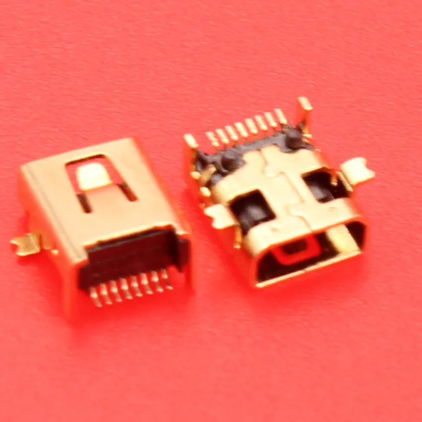 cltgxdd 8 pin Mini USB Jack Socket port Connector 180 Degree inserted straight,2 fixed feet 8pin V3 port for Digital camera etc