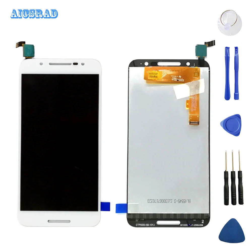 

AICSRAD 2018 New For Alcatel A7 5090 5090Y 5090A ot5090 5.5inch LCD Display +Touch Screen Digitzer Assembly Repair Panel +tools