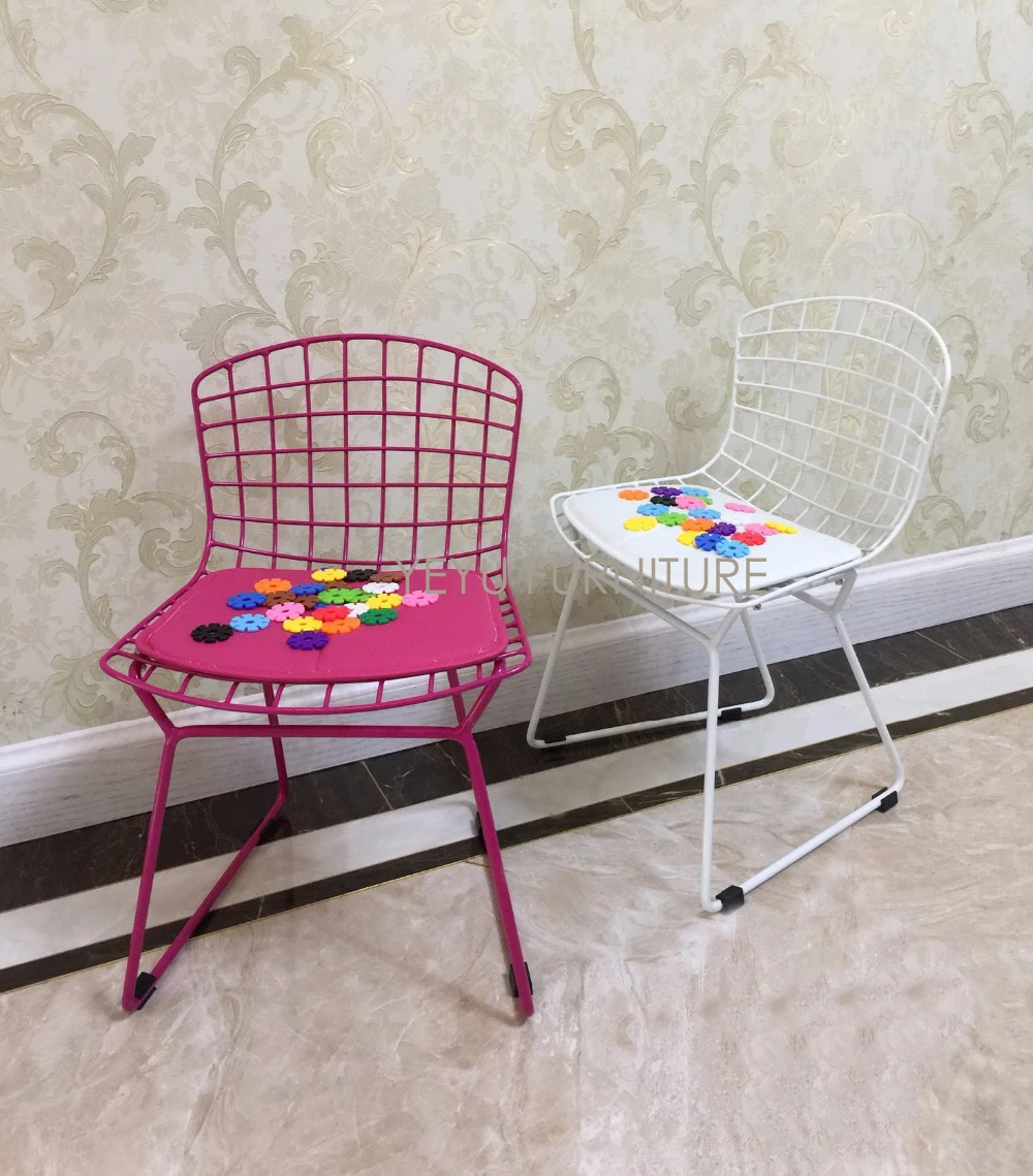 Kids wire chair Children Bertoia Chair Minimalist Modern baby dining