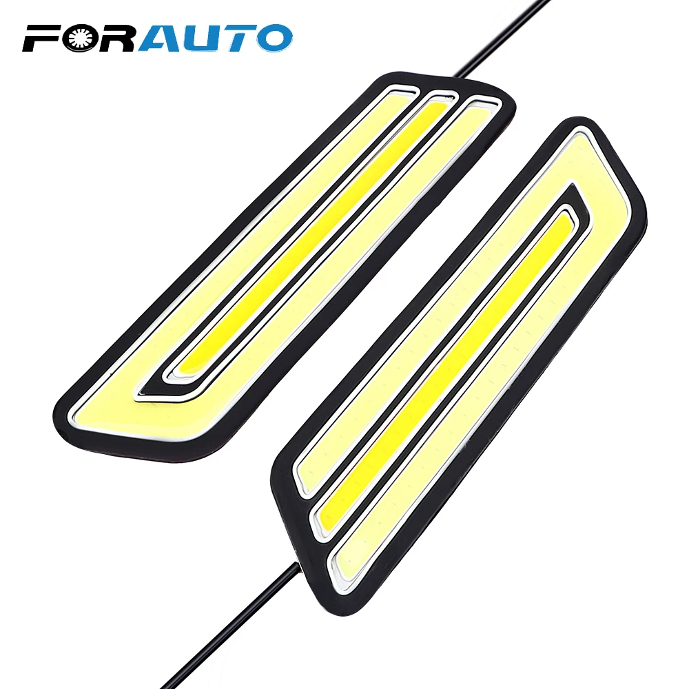 

1 Pair Super Bright Turn Signal Lamps LED Car DRL Flexible Reversing Light COB Daytime Running Light