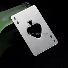 25 шт./лот нержавеющая сталь Портативный мини-открывашка для бутылок открывалка для пива барные инструменты креативный карты открывалка для бутылок