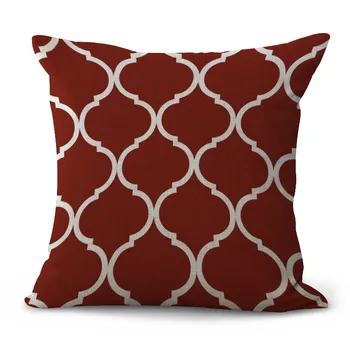 

Simple Geometric Printed Cushion Cover Cotton and Linen Car Sofa Pillow Case Sets of Floating Window Decoration Pillowcase