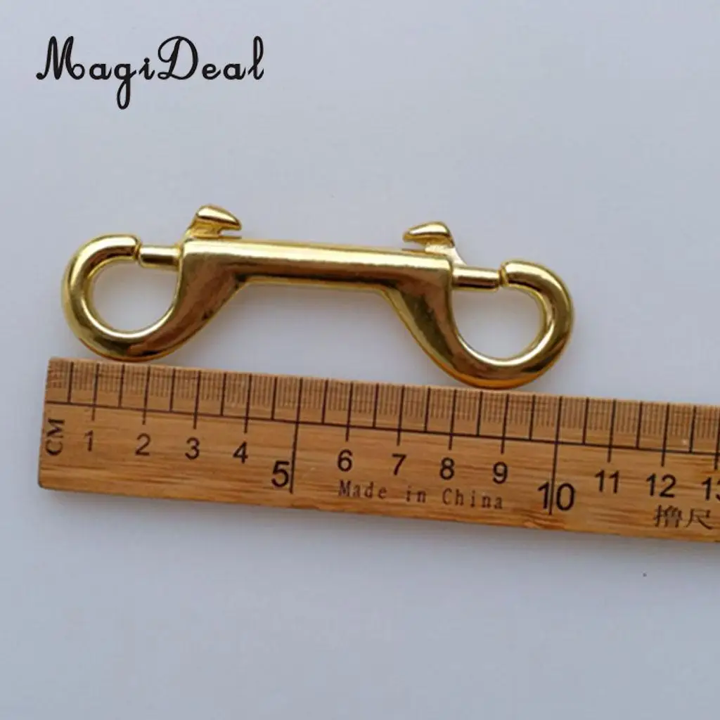 MagiDeal Scuba Diving Diver Brass Double Ended Bolt Snap Spring Loaded Clip Buckle for SCUBA Snorkeling Free Diving Kayak
