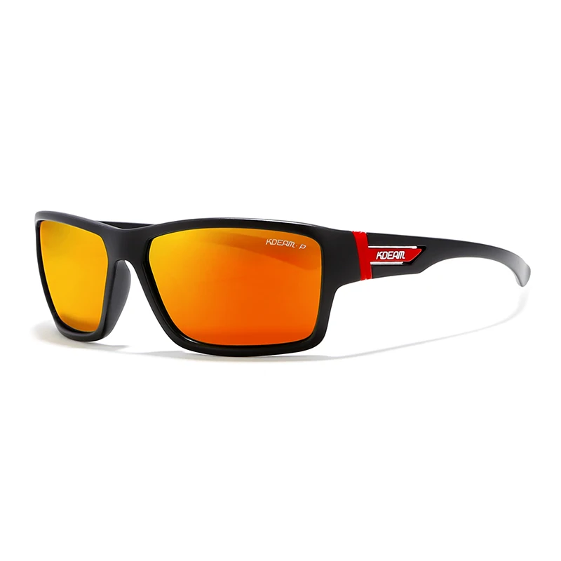 KDEAM, уличные поляризованные солнцезащитные очки, мужские солнцезащитные очки,, УФ-чехол на молнии, в комплекте, спортивные очки KD510