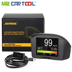 AUTOOL X50 плюс автомобиль OBD2 II Дисплей Скорость метр ОДБ 2 диагностики цифровой авто Скорость Вольтметр Манометр высокое Температура