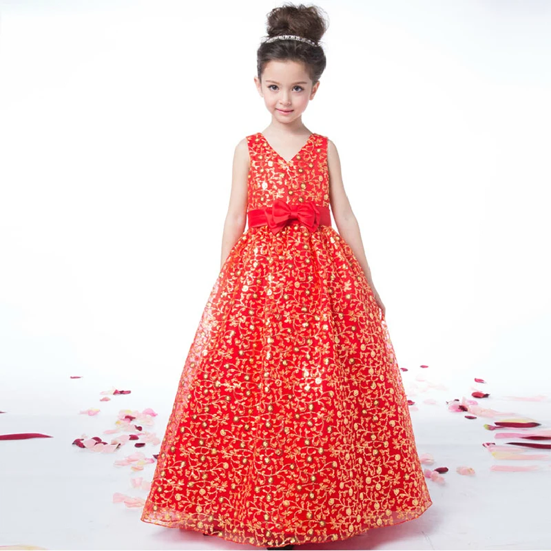 Luxury Royal Princess Dress Floor Length A line Baby Girls Pageant