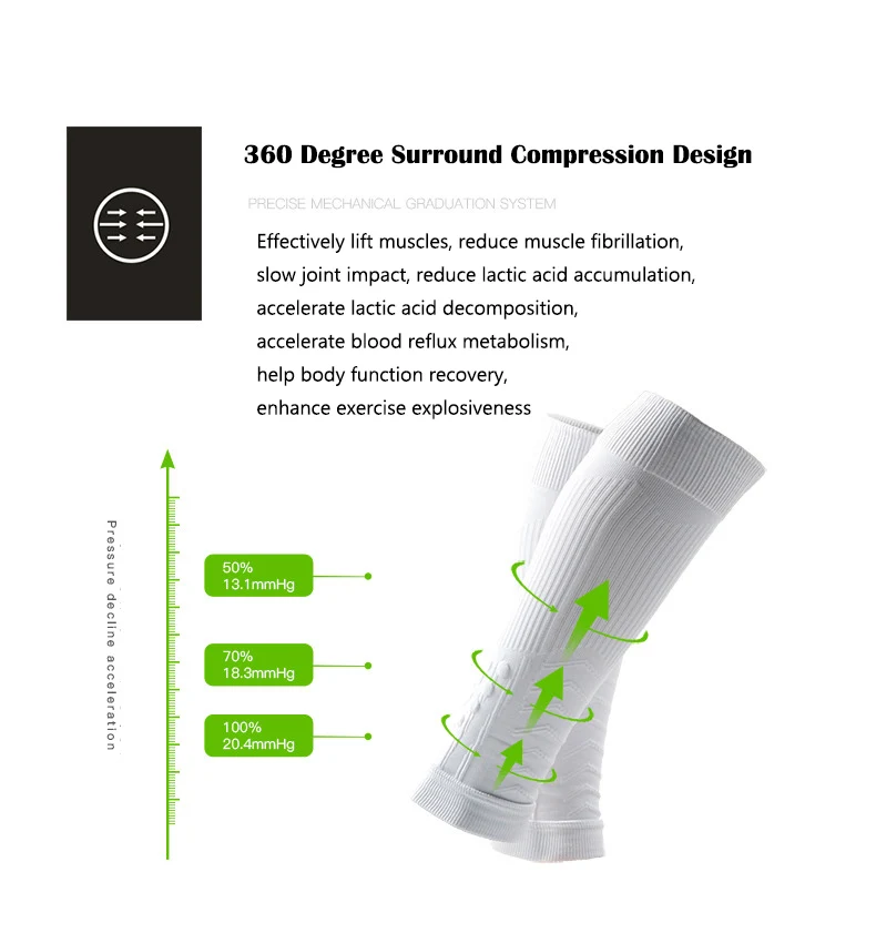 Фирменная Новинка окончил сжатия Спорт теленок рукава стабилизации энергию мышц голени гвардии Для Бег Велоспорт Баскетбол