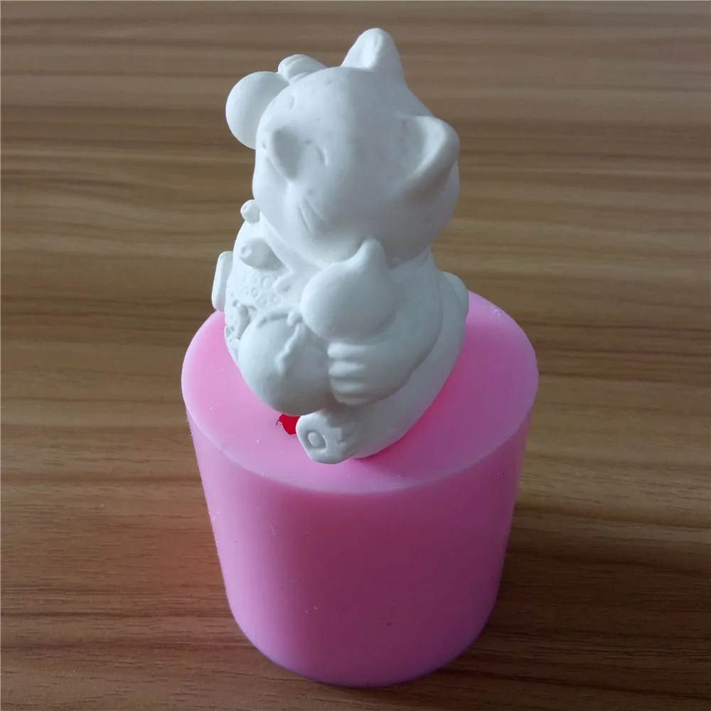 3D cat soap mold 2