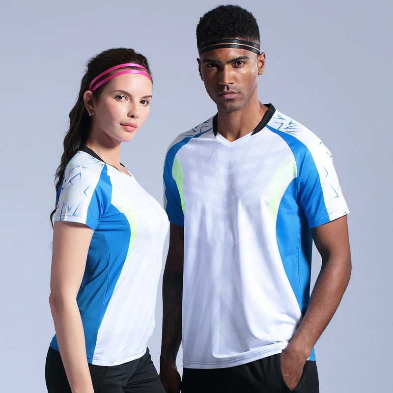 Мужская и женская спортивная одежда, рубашка для настольного тенниса, быстросохнущая дышащая рубашка для бадминтона, майки, спортивная одежда, футболки