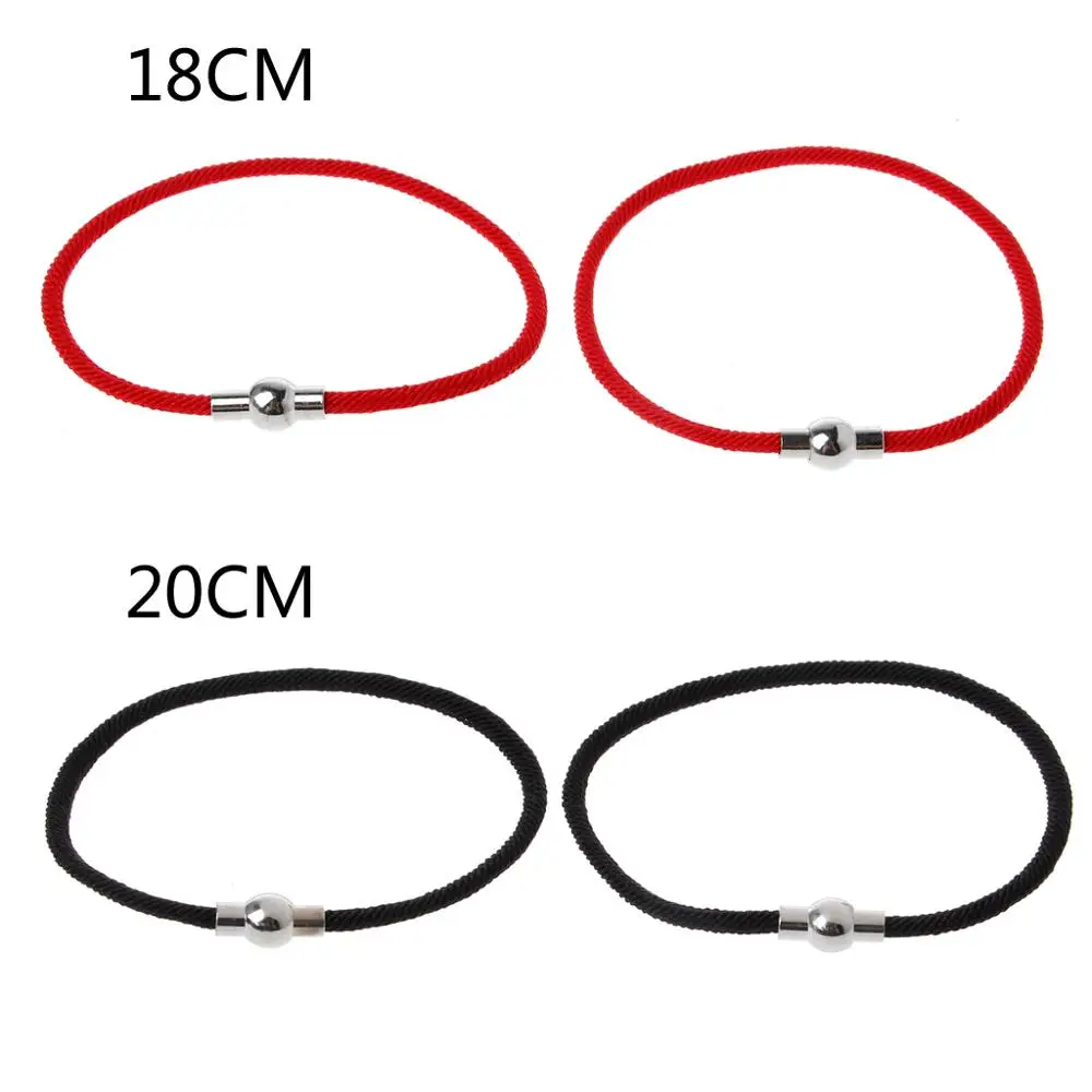 

JAVRICK Lucky Kabbalah Red Black Braided String Bracelets With Magnetic Clasp Jewelry