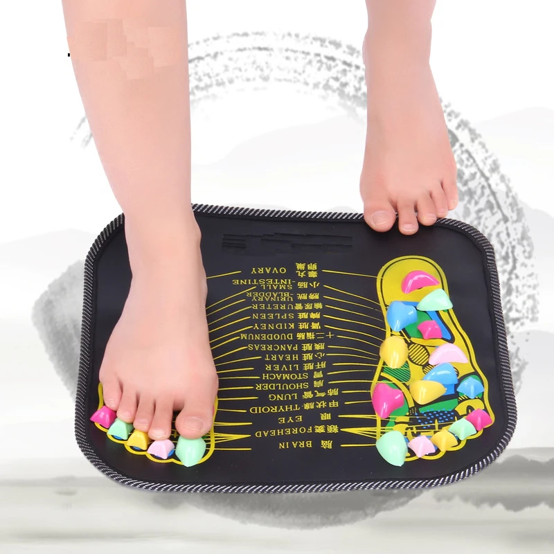 Reflexology Walk Stone Foot Leg Pain Relief Walk Massager Mat Acupoint Therapy Foot Massage Device Health Care Acupressure Pad