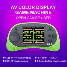 8 бит 2,5 ''RS-8 Мини карманная семейная видеоигра AV ТВ выход консоль портативные игровые плееры встроенные 260 классические игры