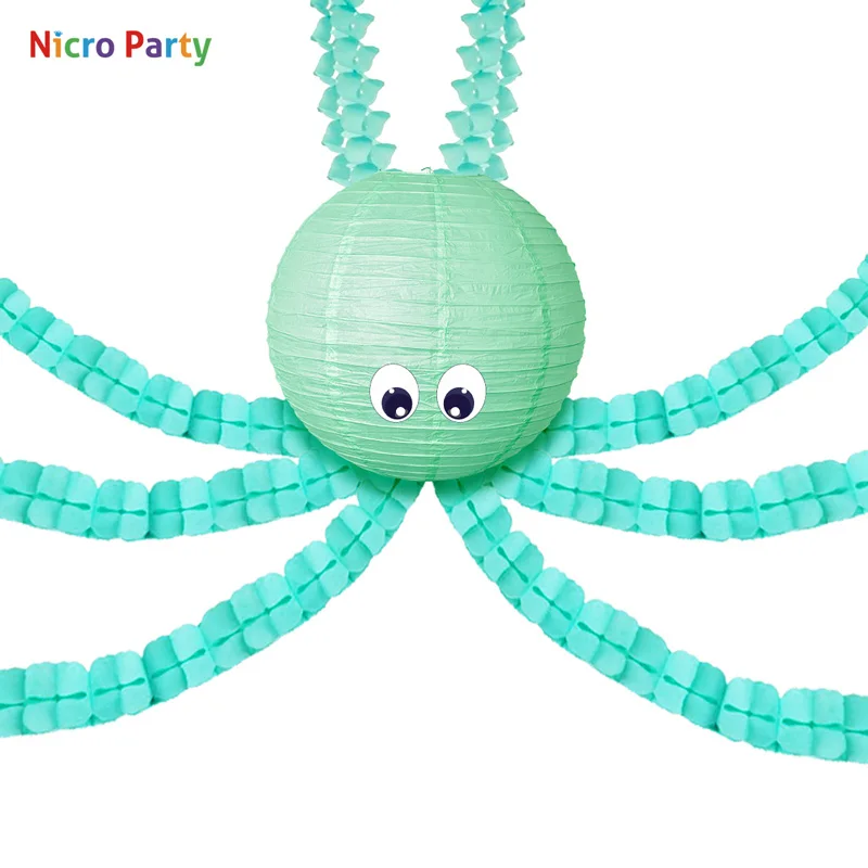 Nicro Octopus, 9/33 шт., зеленые украшения для дня рождения, Детский комплект, летние фонарики с цветами, новые вечерние украшения для дома, сделай сам,# Set105