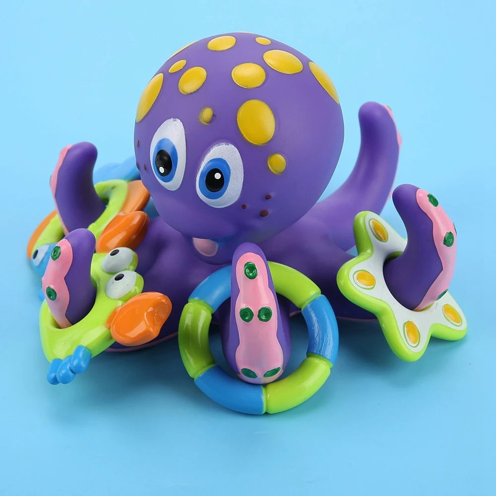 Детская игрушка для ванны креветка рыба Краб круг Осьминог игрушки для детей Ванная комната Душ Водные Игрушки для ванны день рождения пляжные игрушки