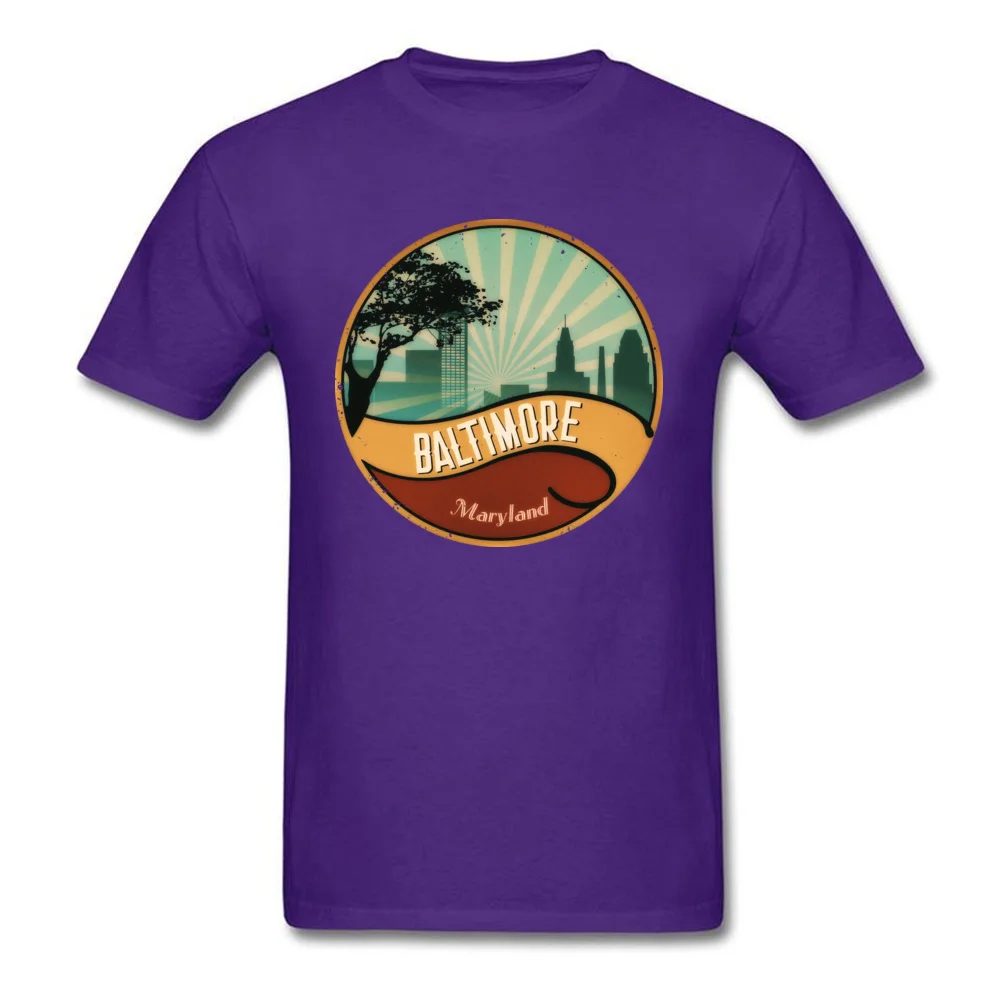Custom Baltimore Art Deco Design Young T-Shirt Cheap Summer Fall Short Sleeve Crewneck 100% Cotton Tops T Shirt Tops Shirt Baltimore Art Deco Design purple
