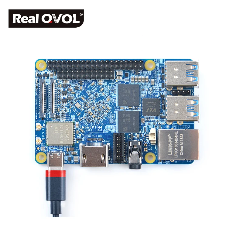  RealQvol FriendlyARM NanoPi M4 2GB/4GB DDR3 Rockchip RK3399 SoC 2.4G & 5G dual-band WiFi+Bluetooth 