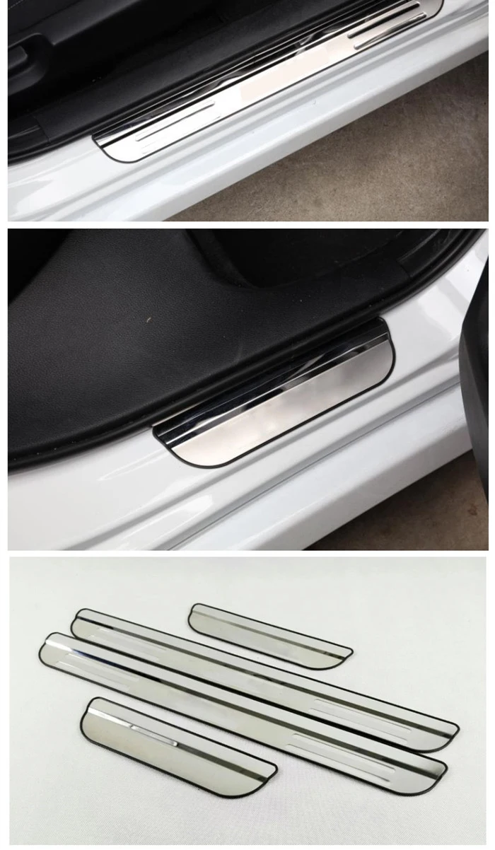 

for 2016 2017 honda civic accessories stainless door sill scuff plate cover trim guard protector door sills car sticker styling