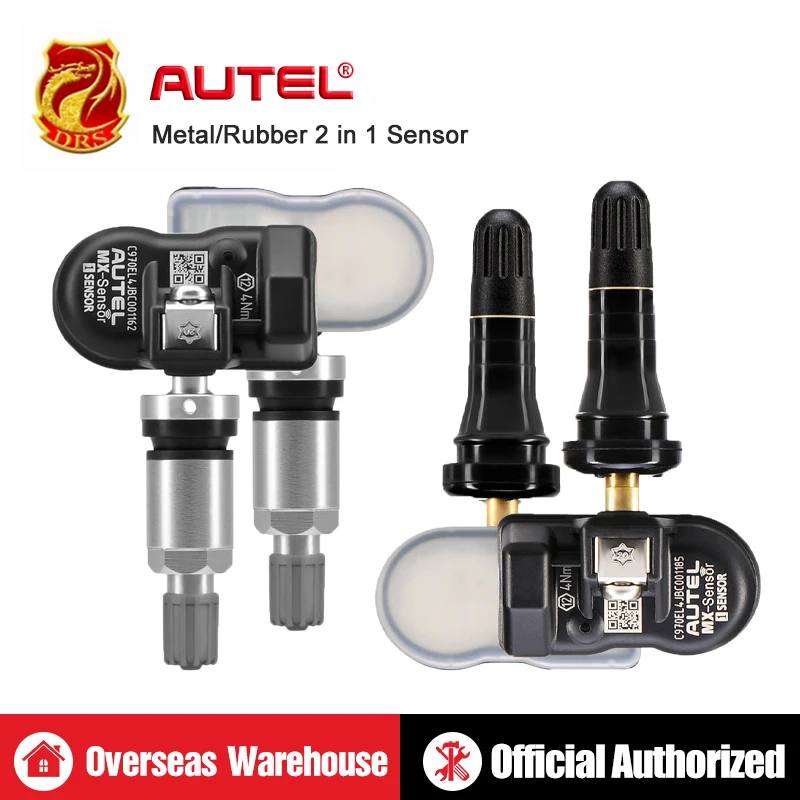 Autel TPMS MX-Sensor 2 in 1 Sensor 433MHz 315MHz Programmer Universal TPMS Sensor Pressure Tester Programming MaxiTPMS TS601