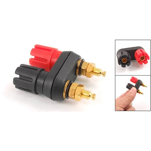 SODIAL(R) двойная вилка типа банан для усилителя динамика|Вилки с розеткой| |