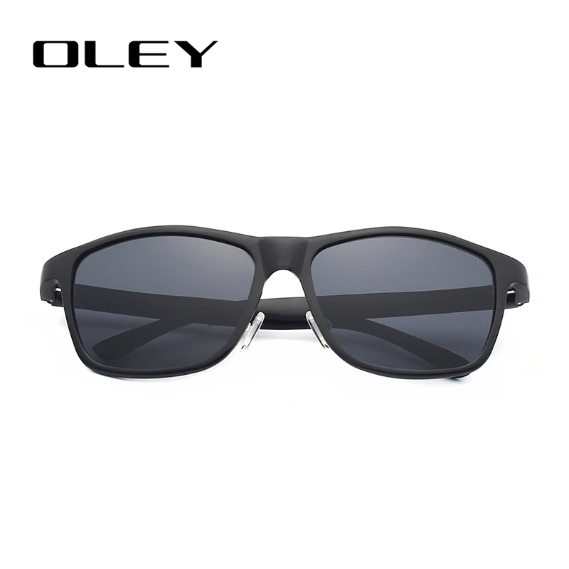 OLEY, брендовые, новые, полностью алюминиево-магниевые HD солнцезащитные очки, мужские, модные, классические, Ретро стиль, высокое качество, поляризационные, солнцезащитные очки, очки для вождения - Цвет линз: Y0934 C1 Black Gray