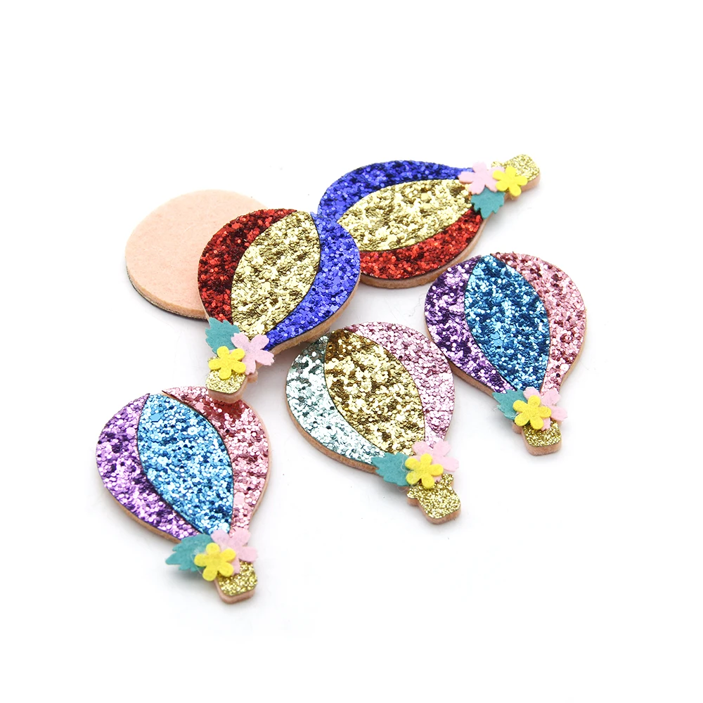 

David accessories 43x64mm Hot Air Balloon Non-woven Patch Hair Accessories For Clothing Sewing,DIY Handmade Materials,20Yc5945