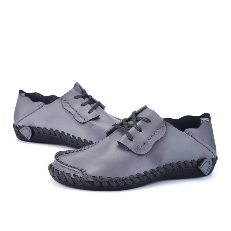 

Walking shoes new autumn pure leather cowboy driving shoes outdoor lightweight soft bottom fitness peas men's shoes size 38-50