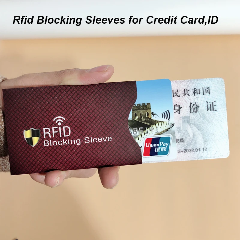 12 шт. RFID блокировочные рукава противоугонные RFID карты протектор RFID блокировочный рукав для мужчин/женщин идентификационная защита от кражи