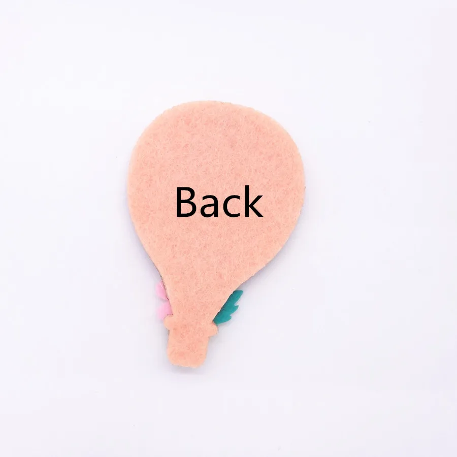 10PCS Glitter Leather/Non-Woven Fabric Fire Balloon For Girls Hair Clips Bows Applique Patches DIY Craft Party Decoration Y0314