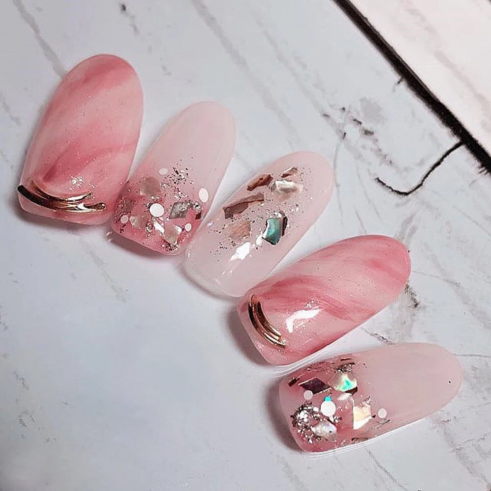 MIZHSE дизайн ногтей неправильные ракушки для украшения бумажной оболочки кусок 3D Шарм украшения для ногтей ломтик DIY Красота Маникюр для ногтей